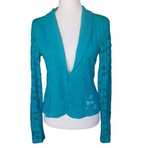 Elegant Lace Teal Women's Jacket